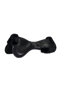 Acavallo Close Contact Gel & Memory Foam halvpad med saueskinn