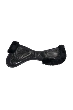 Acavallo Close Contact Gel & Memory Foam halvpad med saueskinn