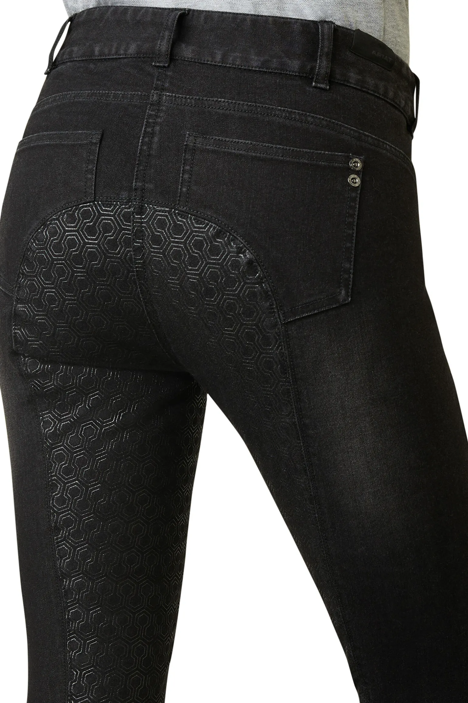 Ariat Halo B Ridebukser med full grep i dongeri for kvinner