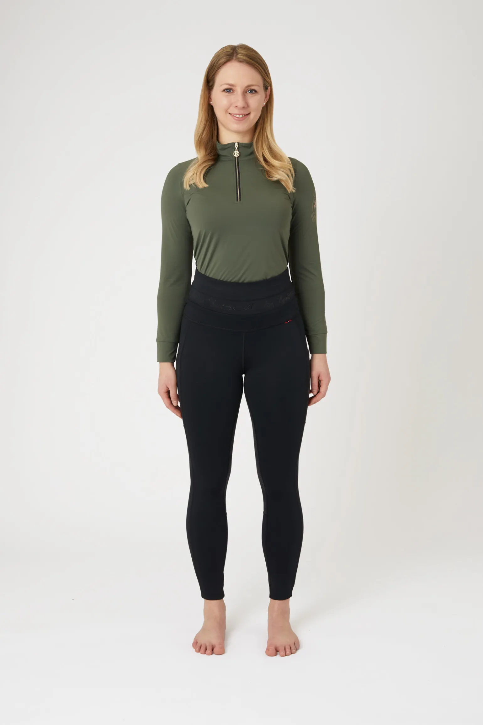 B Vertigo Caitlin helforsterket ridetights med høyt liv til dame
