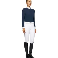 Cavalleria Toscana Embroidery stevneskjorte med lange ermer for kvinner