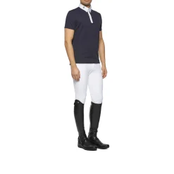 Cavalleria Toscana jersey piquet kortermet stevneskjorte, herre