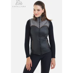 Cavalliera Riding vanntett vintervest i softshell og pels, MAJESTY