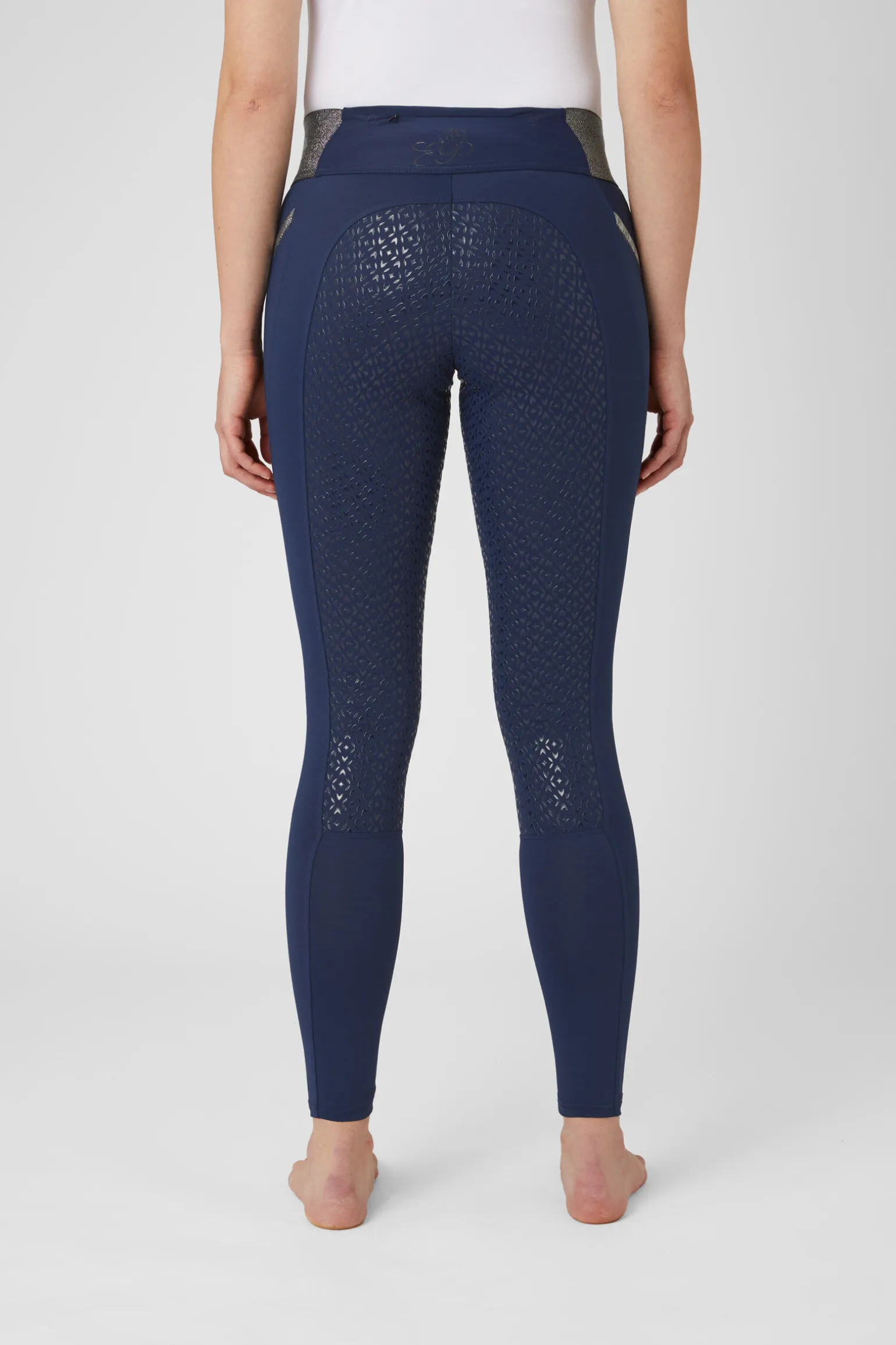 Helforsterket ridetights med glitterliv, dame