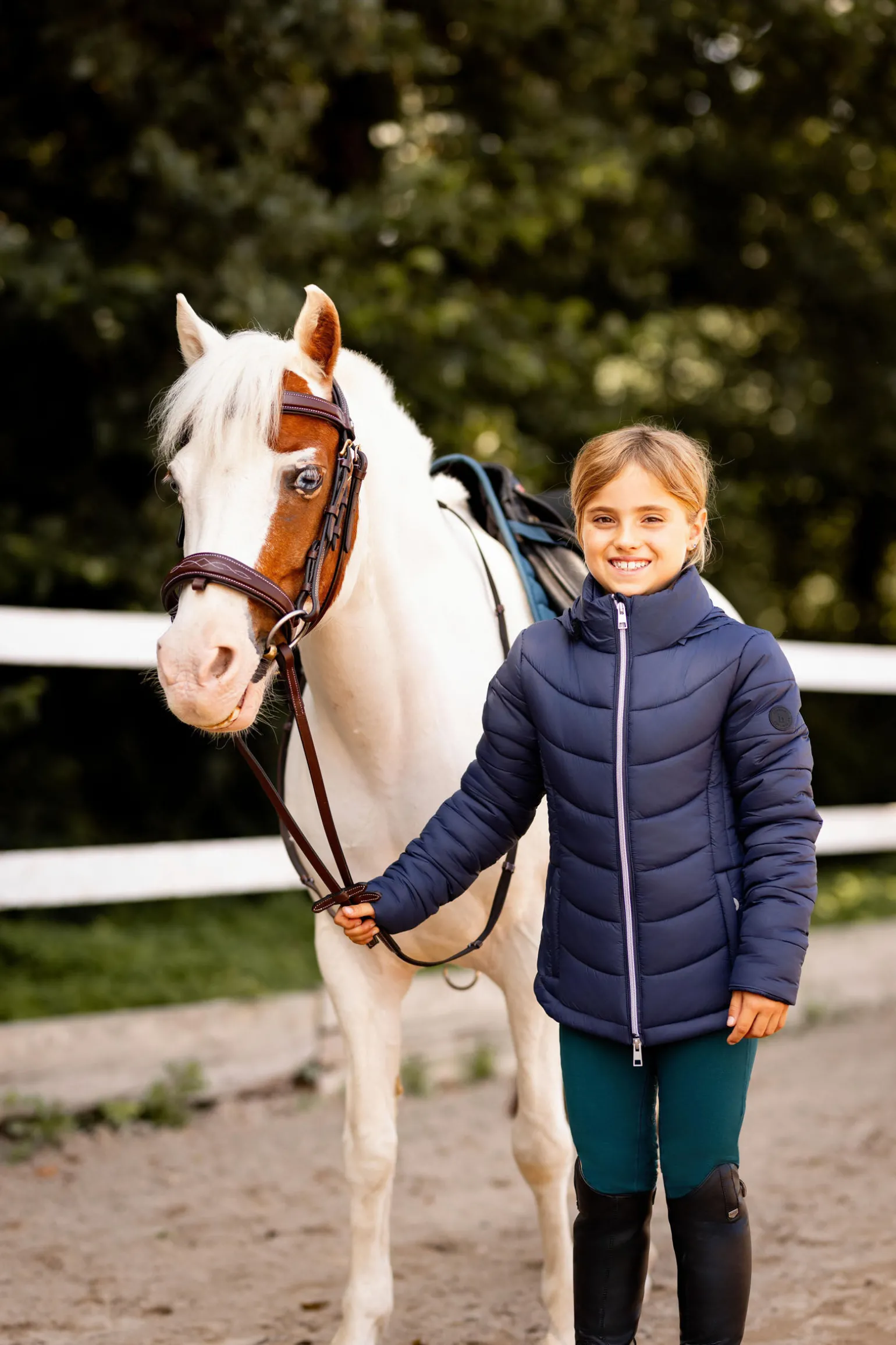Horze Astrid vattert ridejakke for barn