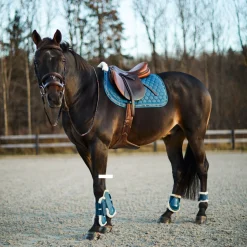 Horze Caliber bakbeinsbelegg med teddyfôr