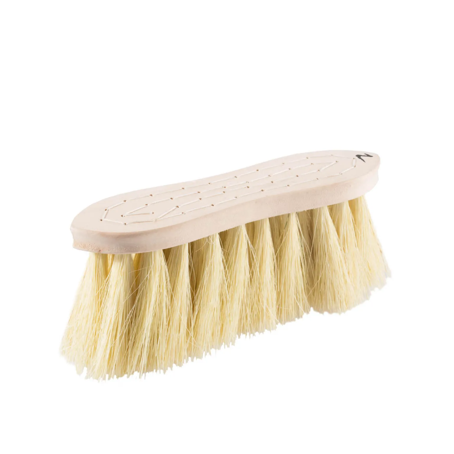 Horze fast børste med trehåndtak m/naturbust, 8 cm