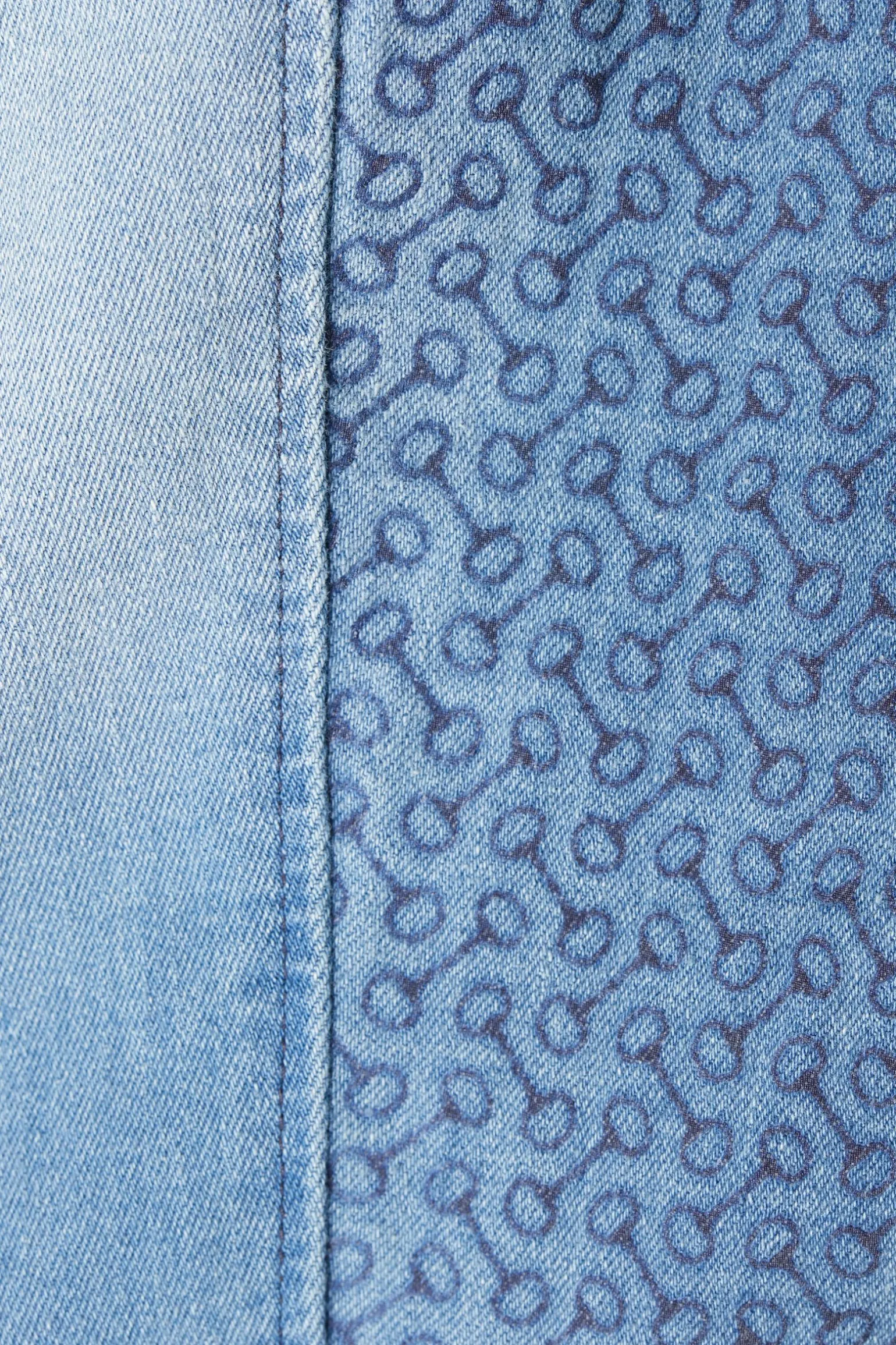 Horze Kaia denim-ridebukser, høyt liv og helforsterket med silikon, dame