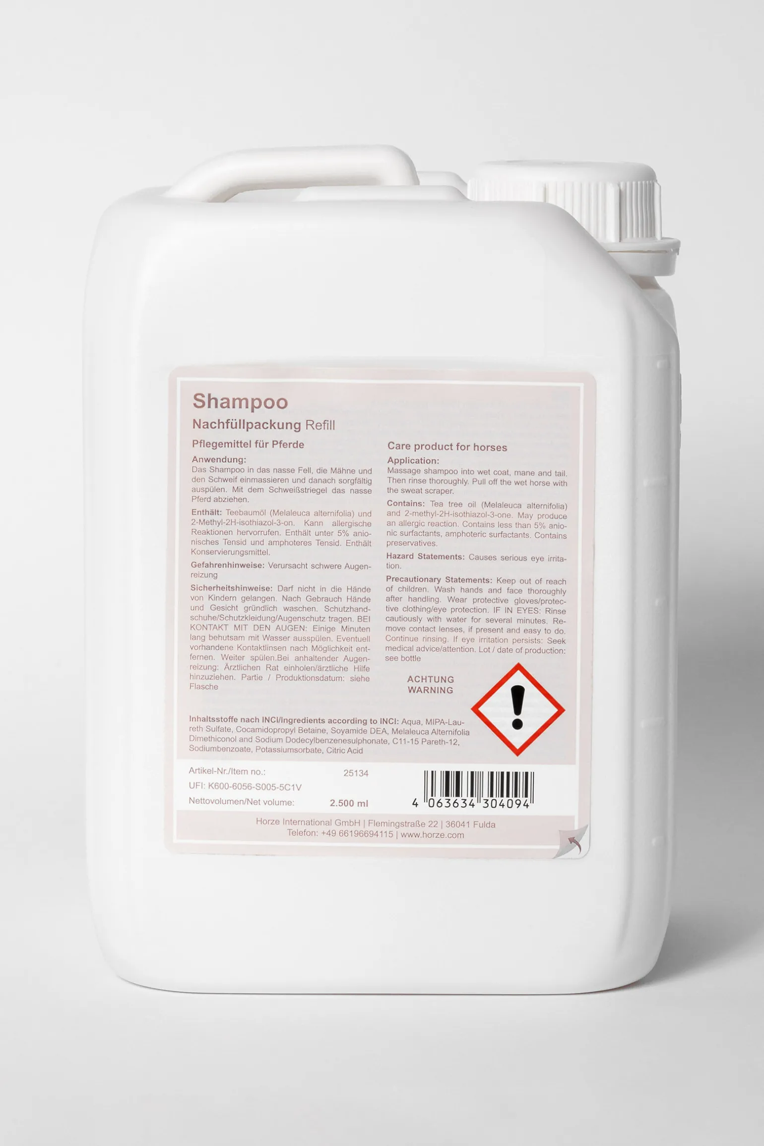Horze Tea Tree Oil Shampo Refill, 2.5l
