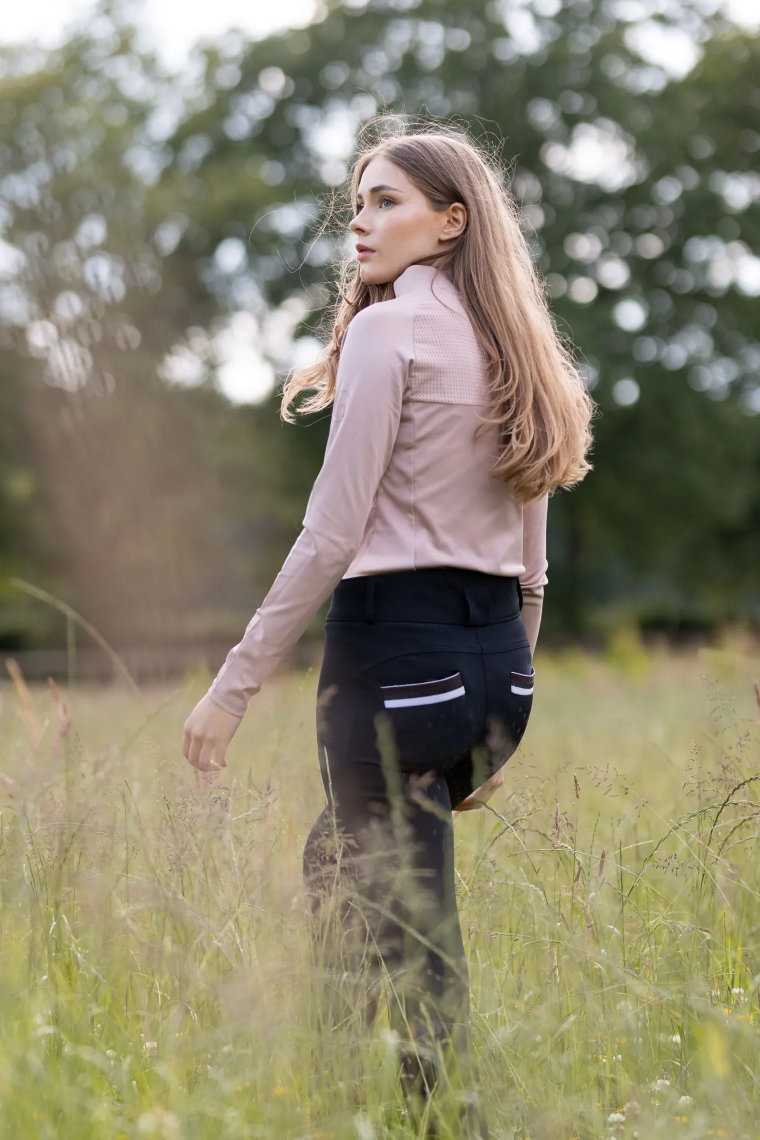 Horze Young Rider Alena ridebukser med høyt liv, dame