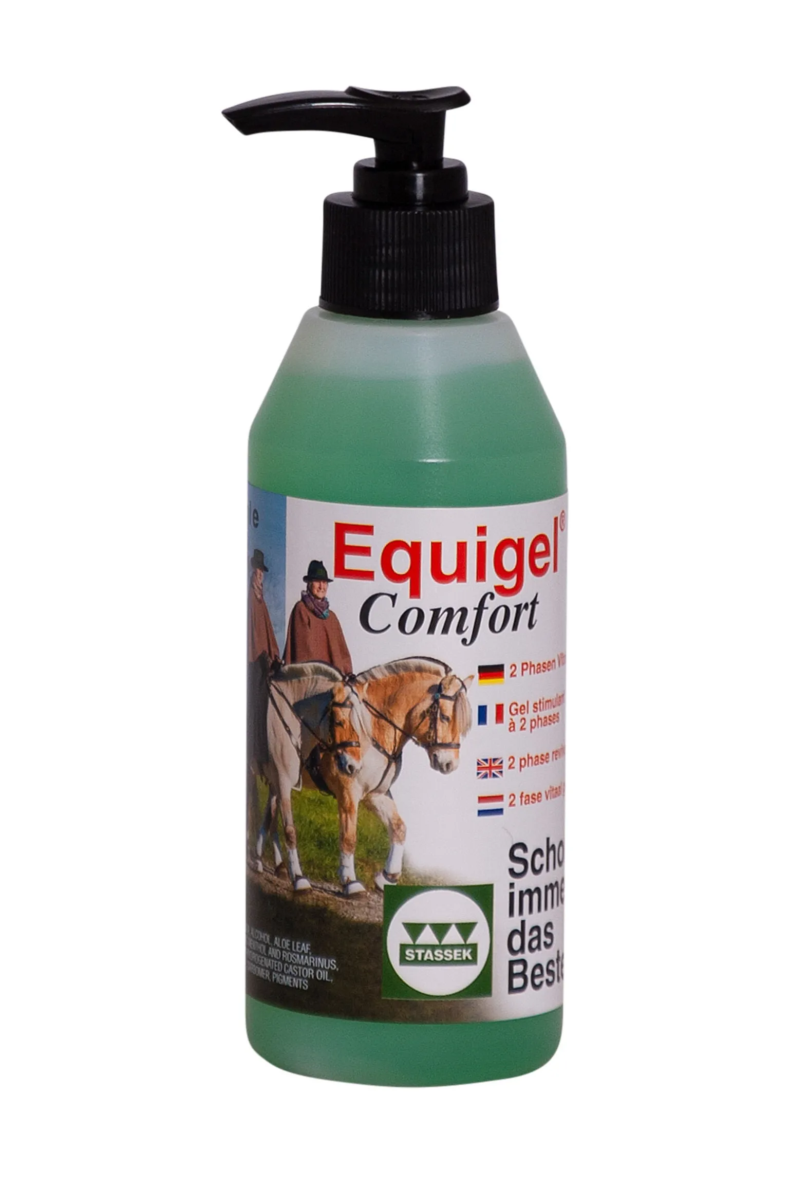 Stassek Kjølende og Lindrende Equigel Komfort med Aloe Vera, 250 ml