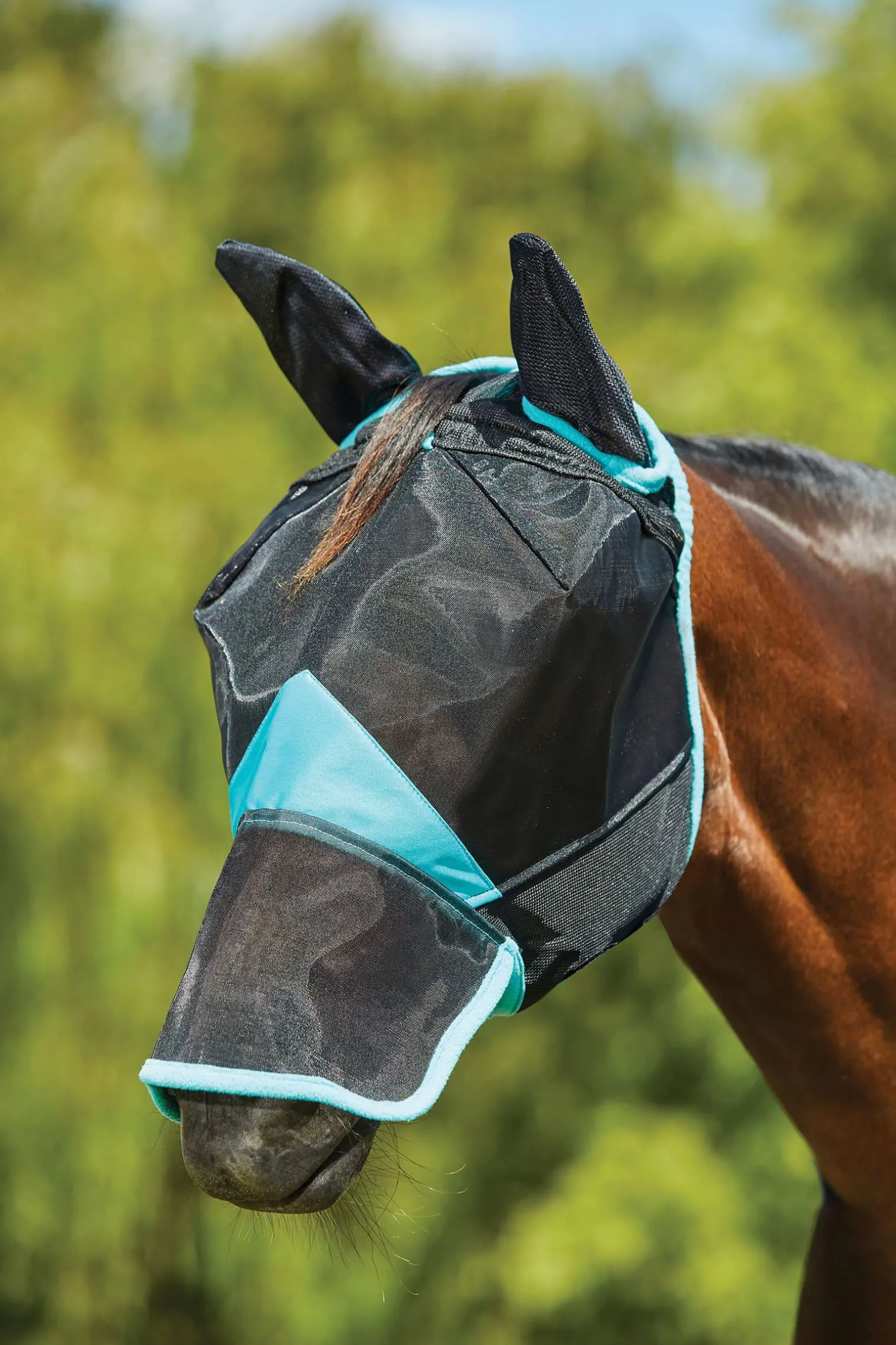 Weatherbeeta Comfitec Deluxe Fine fluemaske i mesh med ører og nese